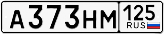 Купить номер на авто А373НМ 125