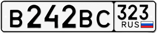 Купить номер на авто В242ВС 323