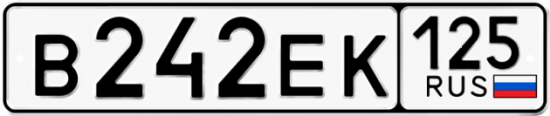 Купить номер на авто В242ЕК 125