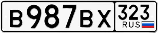 Купить номер на авто В987ВХ 323