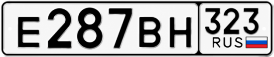 Купить номер на авто Е287ВН 323