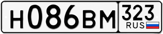 Купить номер на авто Н086ВМ 323