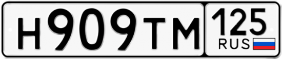 Купить номер на авто Н909ТМ 125