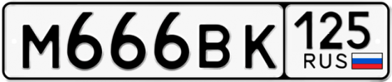Купить номер на авто М666ВК 125